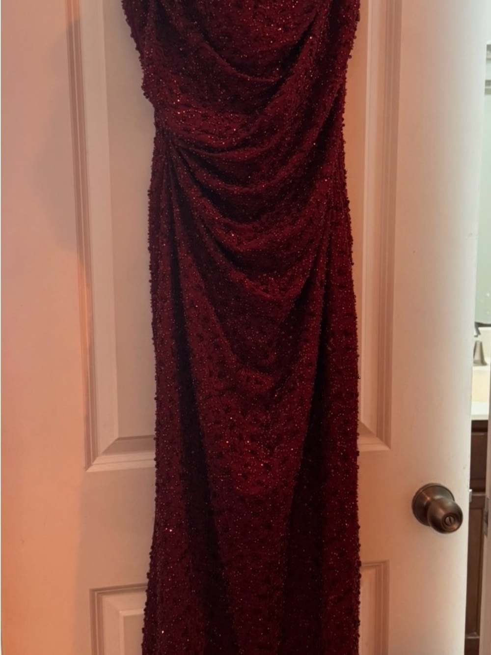 Calanthe Maxi Dress - burgundy baby boo. Worn once. - Picture 3 of 4